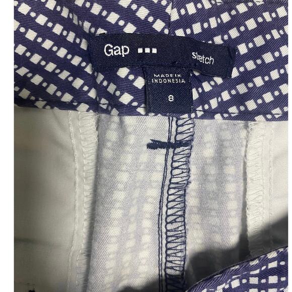 Gap Women's Navy Gingham Shorts - Size 8 - Classic Fit, Tailored Style - Picture 6 of 7